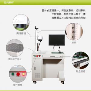 廚具商標(biāo)刻字 光纖激光打標(biāo)機(jī)HSMFP-20W 銘牌刻字