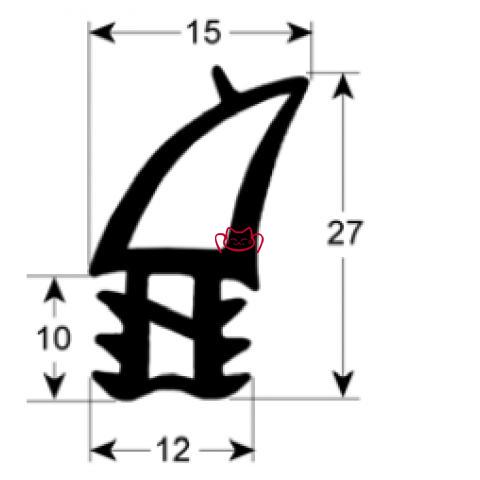 RETIGO  AX00-0036 door seal profile 2729 W 620mm L 755mm external size Qty 1 suitable for RETIGO