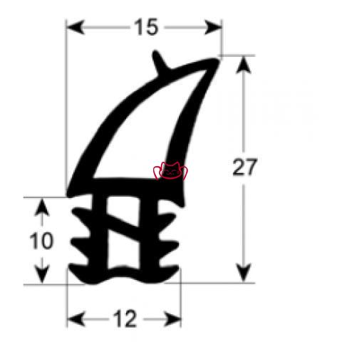 RETIGO  AX00-0034 door seal profile 2729 W 405mm L 405mm external size Qty 1 suitable for RETIGO