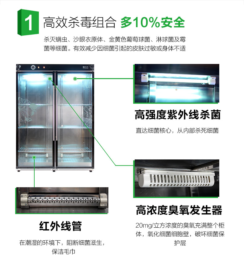 圣托 雙門毛巾消毒柜 立式商用 紫外線消毒柜 C5