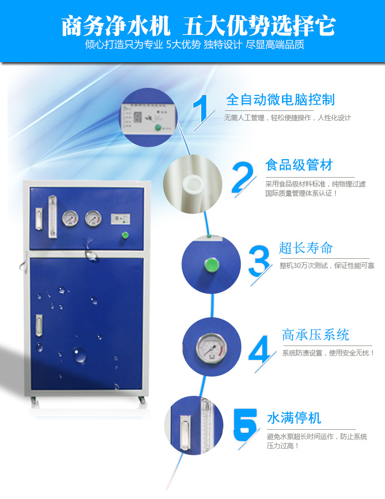 海潤德400加侖商務(wù)機學(xué)校工廠醫(yī)院車站商用售水機凈水機凈水器