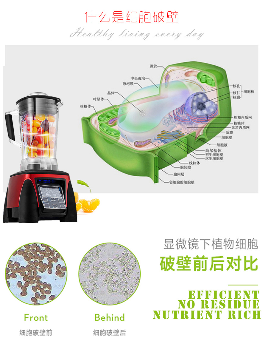 批發(fā) 智能超靜音 破壁機(jī)商用 多功能家用料理機(jī) 現(xiàn)磨無(wú)渣豆?jié){機(jī)