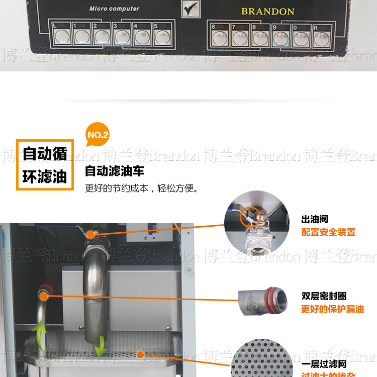 展卓Brandon立式電腦板電炸爐單缸雙篩帶自動(dòng)濾油車商用油炸鍋