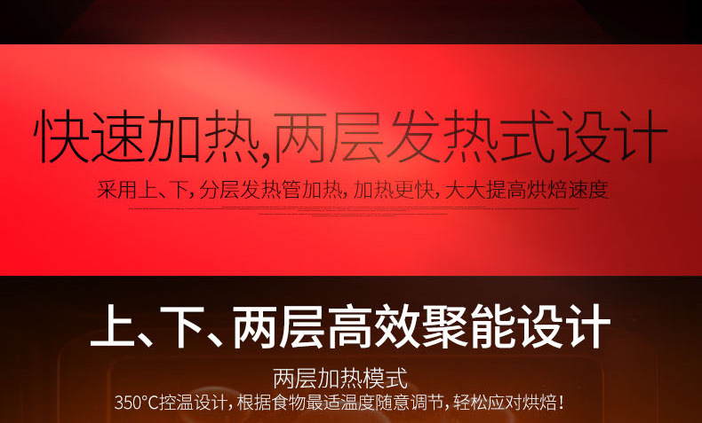 樂創 烤箱商用二層四盤大型烤爐蛋糕面包披薩烘爐雙層焗爐 電烤箱