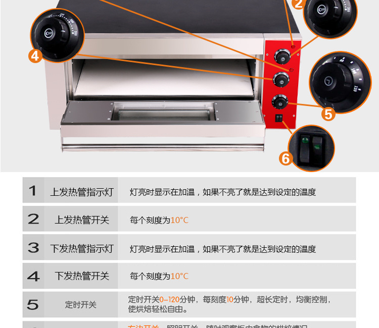 商用電烤箱 單層雙盤披薩爐 食品烘焙爐 蛋糕面包蛋撻電烘爐設備