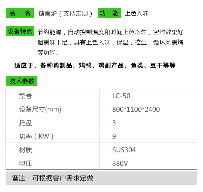 新一代 50型臘肉烤腸機械煙熏爐 節能商用不銹鋼煙熏爐廠家熱銷