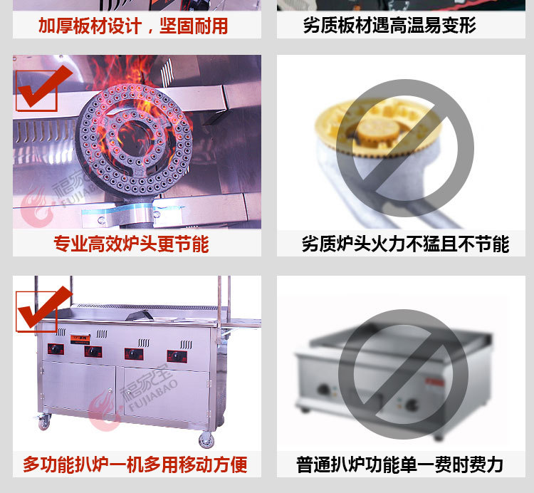 商用燃氣多功能組合小吃車 扒爐油炸關東煮麻辣燙 移動手推小吃車