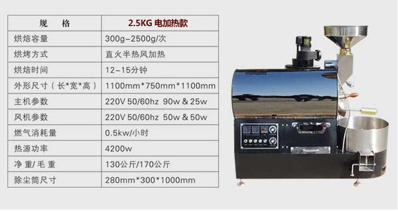 商用咖啡豆專業(yè)烘焙機(jī) 加電/燃?xì)饪畛炊箼C(jī) 2KG咖啡豆機(jī)廠價(jià)直銷