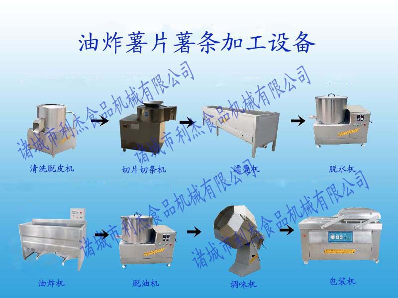 【商用】小型不銹鋼薯片成套加工設備 油炸薯片薯條機