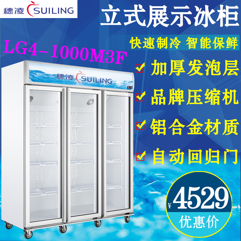 穗凌LG4-1000M3F立式單溫三門風(fēng)冷直冷展示冷藏柜商用超市冰柜