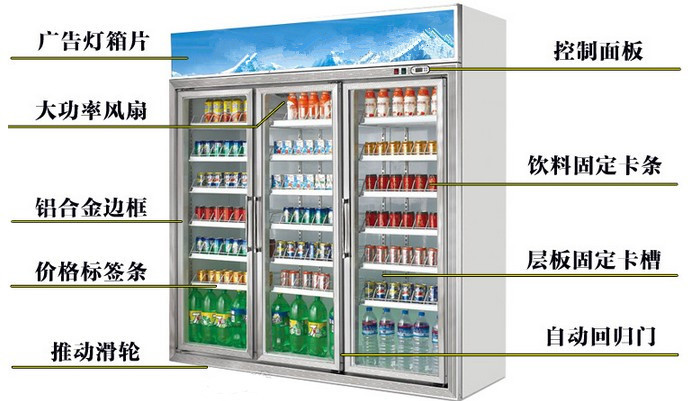 爆款推薦立式玻璃冷柜四門飲料水果保鮮柜展示冰柜冷藏柜陳列柜