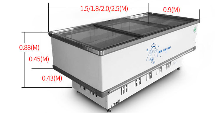 樂創(chuàng)島柜冷凍展示柜冷藏商用臥式冰柜海鮮柜超市冷凍冰柜速凍