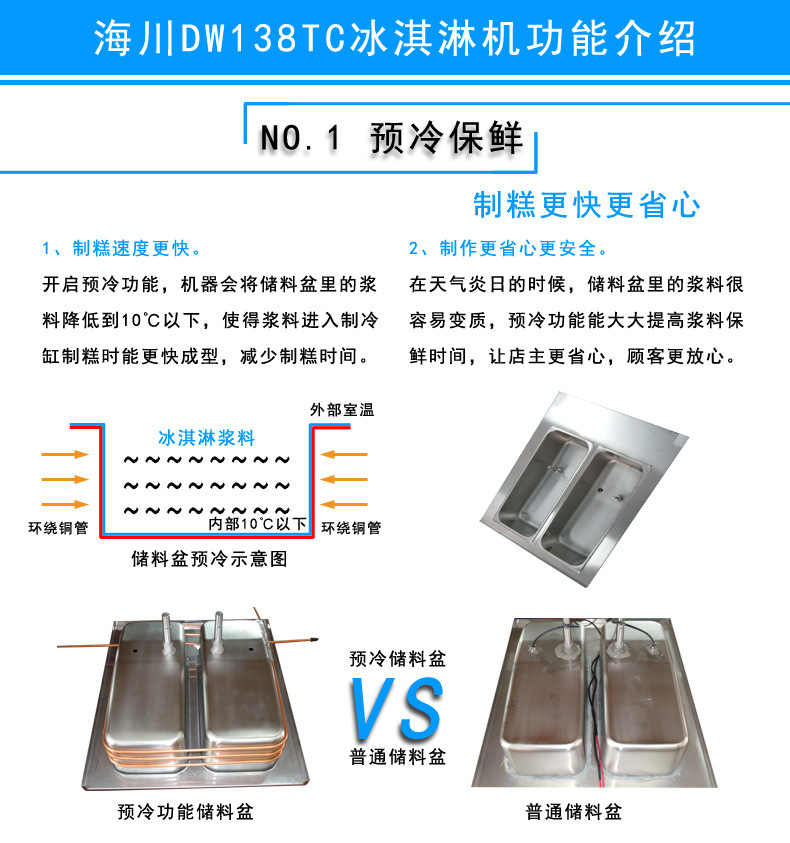 海川DW138TC酸奶優格軟冰淇淋機商用 凍酸奶雪糕冰激凌機廠家