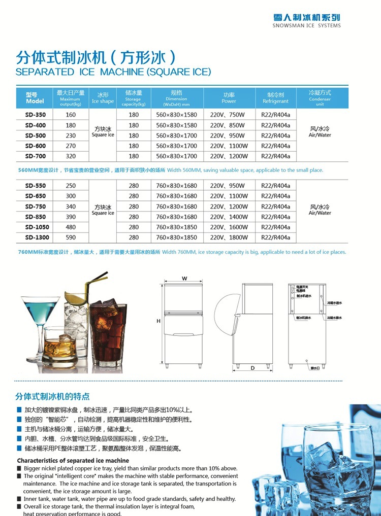 Snowsman雪人AF-200制冰機 顆粒雪花冰制冰機 冷飲店制冰機