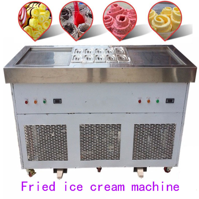 炒冰機廠家 商用雙方鍋 炒冰淇淋卷機 Fried ice-cream machine