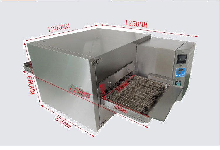 履帶式披薩爐商用大型鏈條式熱風(fēng)循環(huán)比薩爐天燃?xì)庖夯瘹馀_烤箱