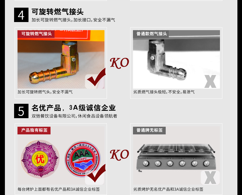 雙弛正品創業設備多功能加厚加熱陶瓷板大八頭環保噴涂商用燒烤爐