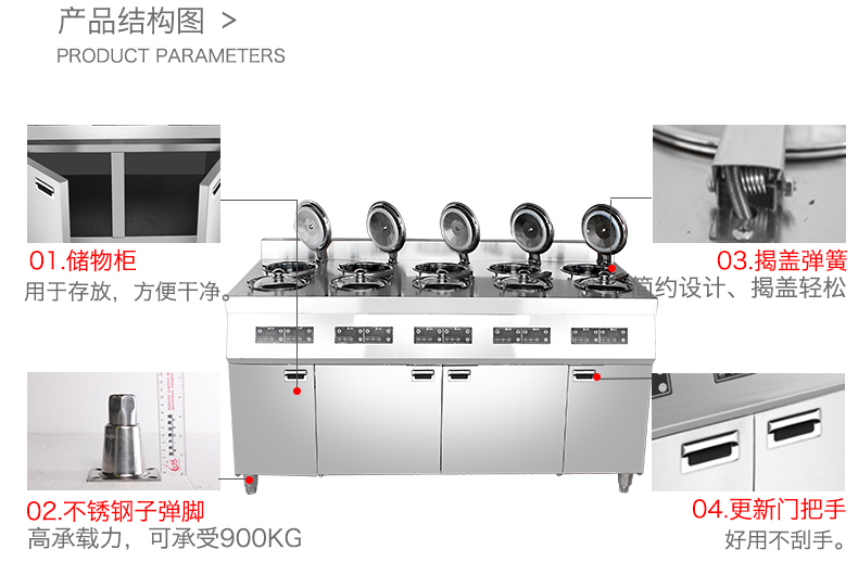 圣托10頭全自動煲仔爐煲仔飯機 商用智能數碼電煲仔飯機BST-A10