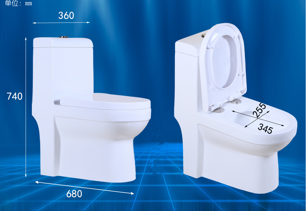 同款馬桶 雪花釉連體坐便器超漩坐便器廠家 酒店工地300/400
