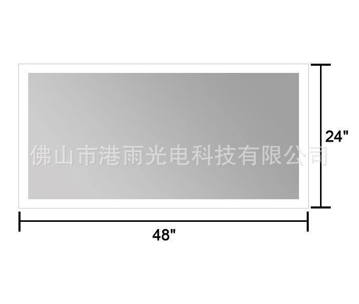 供應(yīng)創(chuàng)意時(shí)尚浴室防霧水銀鏡 酒店衛(wèi)生間鏡 帶時(shí)間觸摸LED鏡