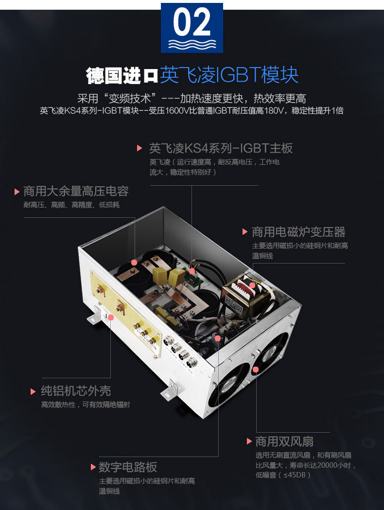 商業電磁爐商用電磁煲仔爐六頭煲仔飯機2.5kw電磁煲仔爐電磁加熱