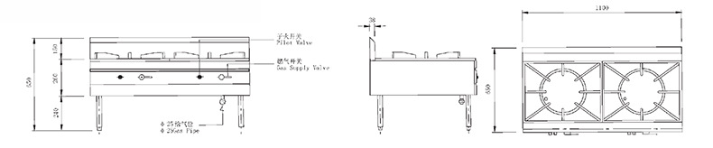 威達(dá)豪單頭燃?xì)獍珳珷t 商用雙頭低湯灶 三頭矮腳不銹鋼煲湯爐