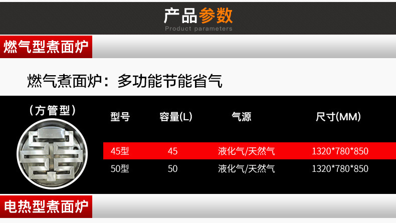 燃氣雙頭煮面爐 臺式多功能電熱湯桶爐 鹵肉爐 電湯面爐 煮湯粉爐