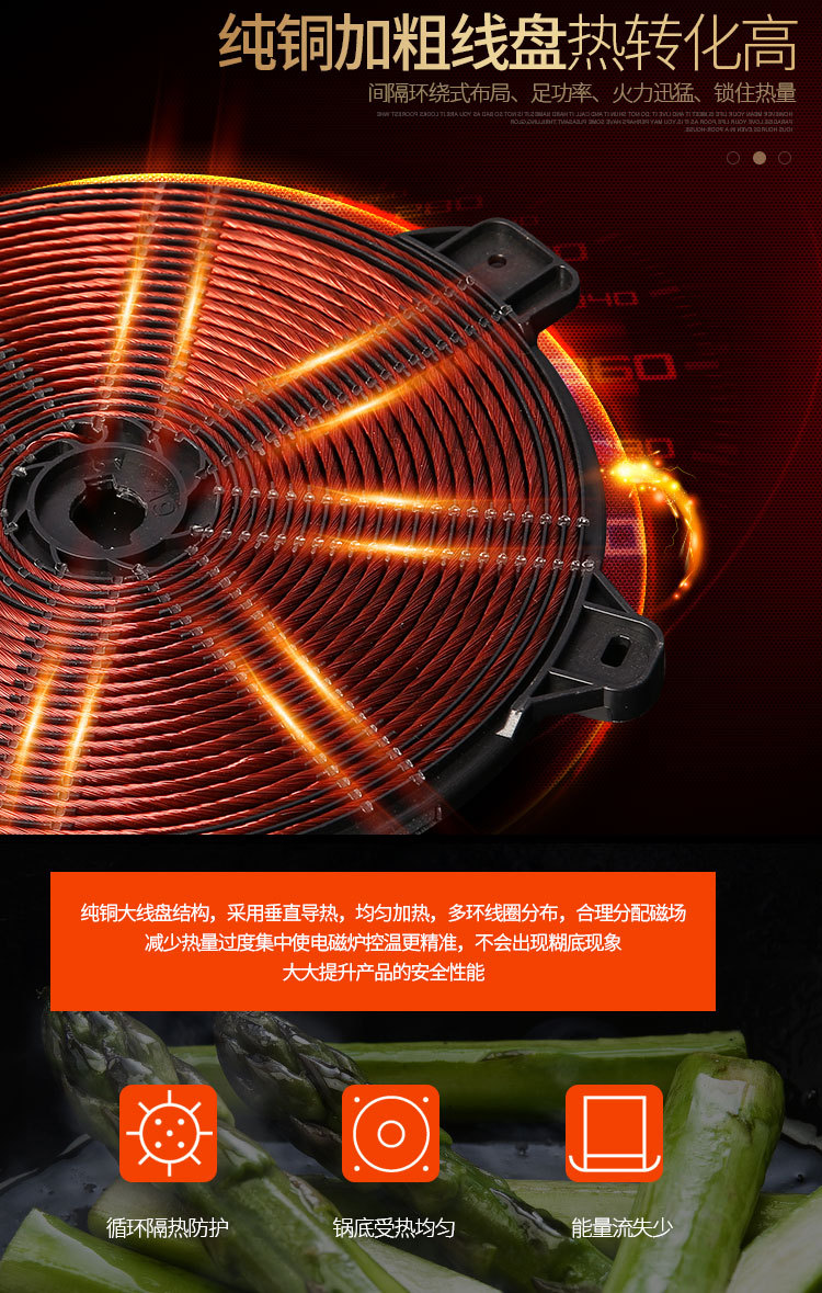 禾棋 COV-28-B特價商用凹面大功率電磁爐5000W智能臺式電磁爐5KW