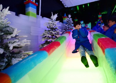 大型創(chuàng)意冰雕藝術出租彩繪冰雕展覽租賃